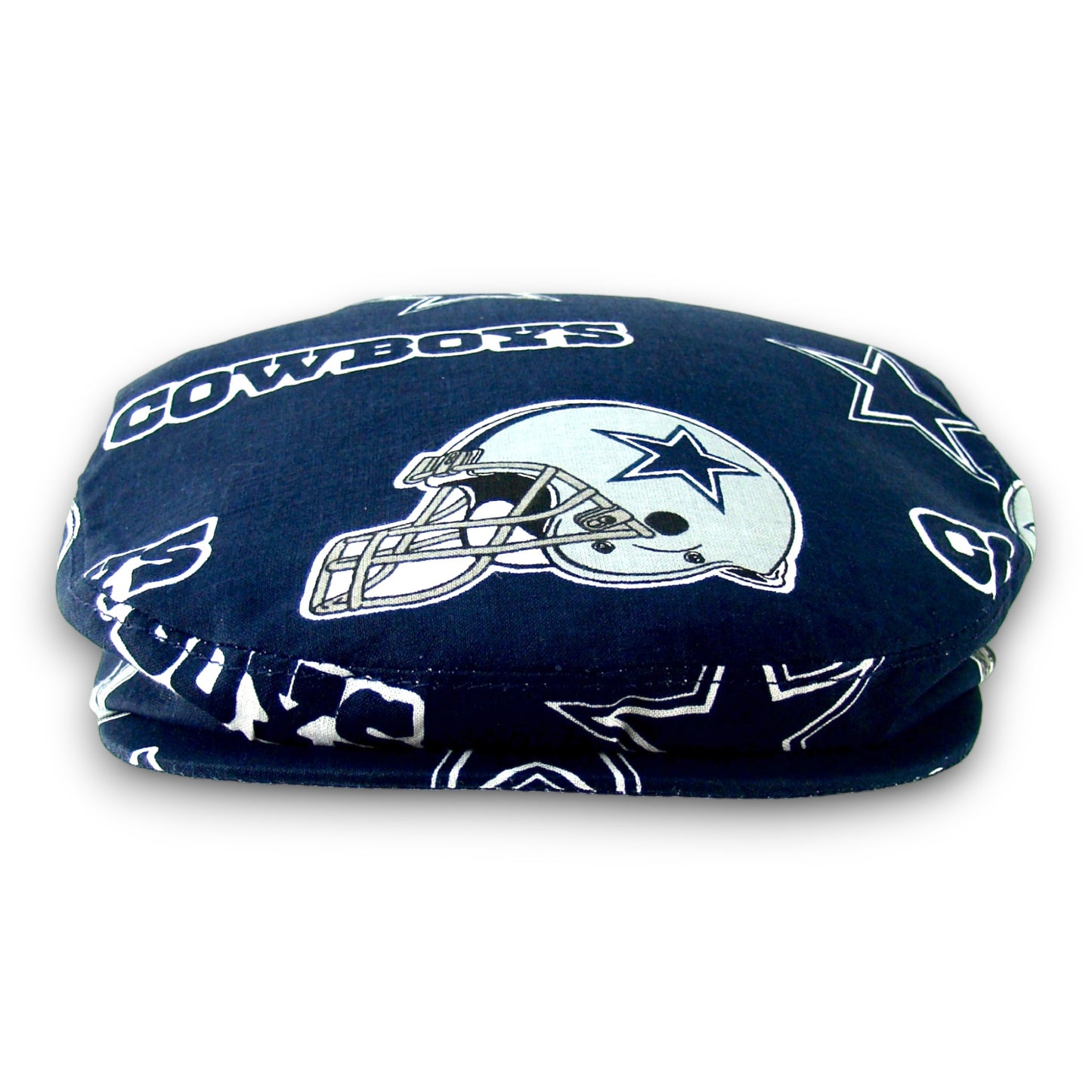 Custom Made Jeff Cap Handmade in Dallas Cowboys Logo Print Fabric