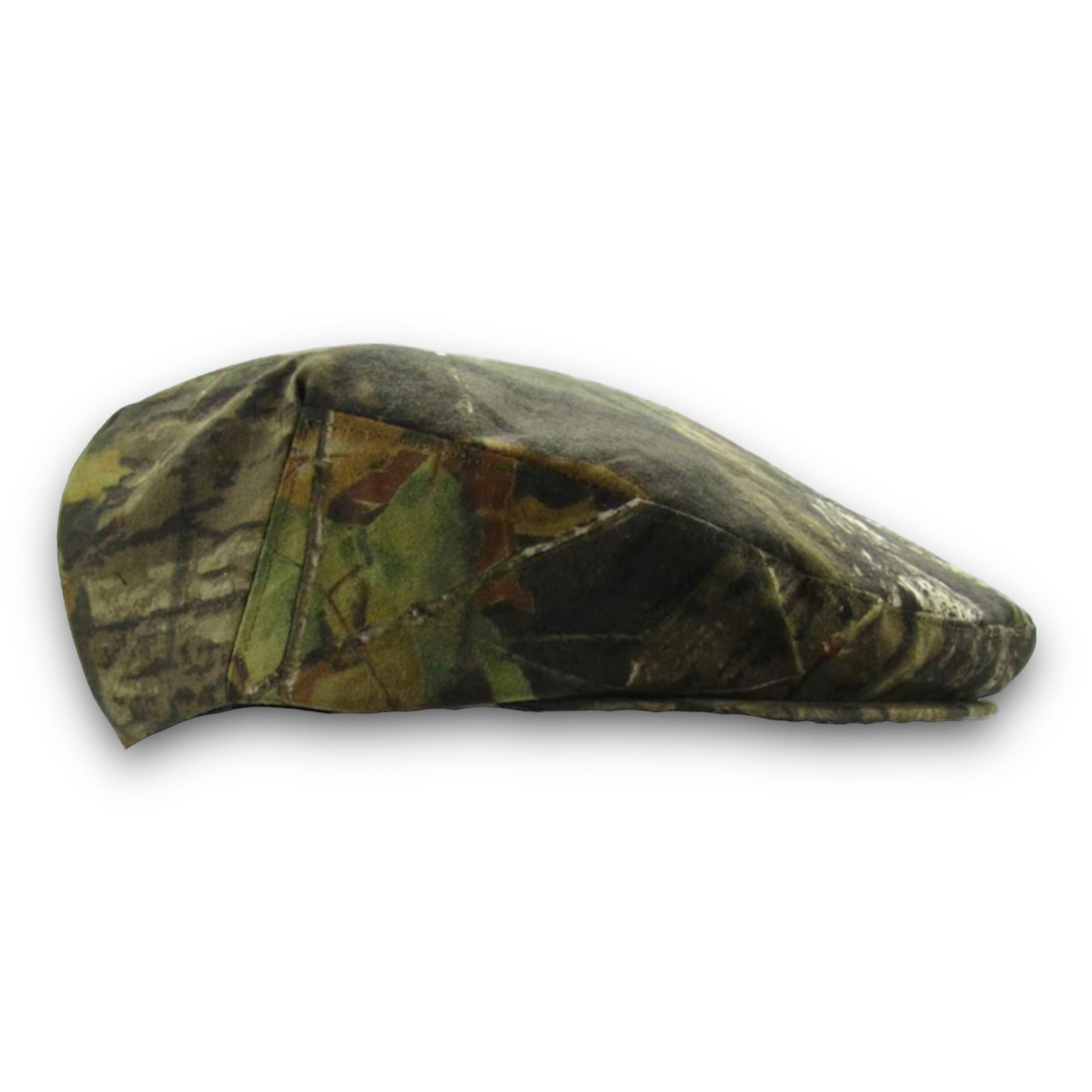 Custom Handmade Flat Cap in  Mossy Oak Camouflage Fabric
