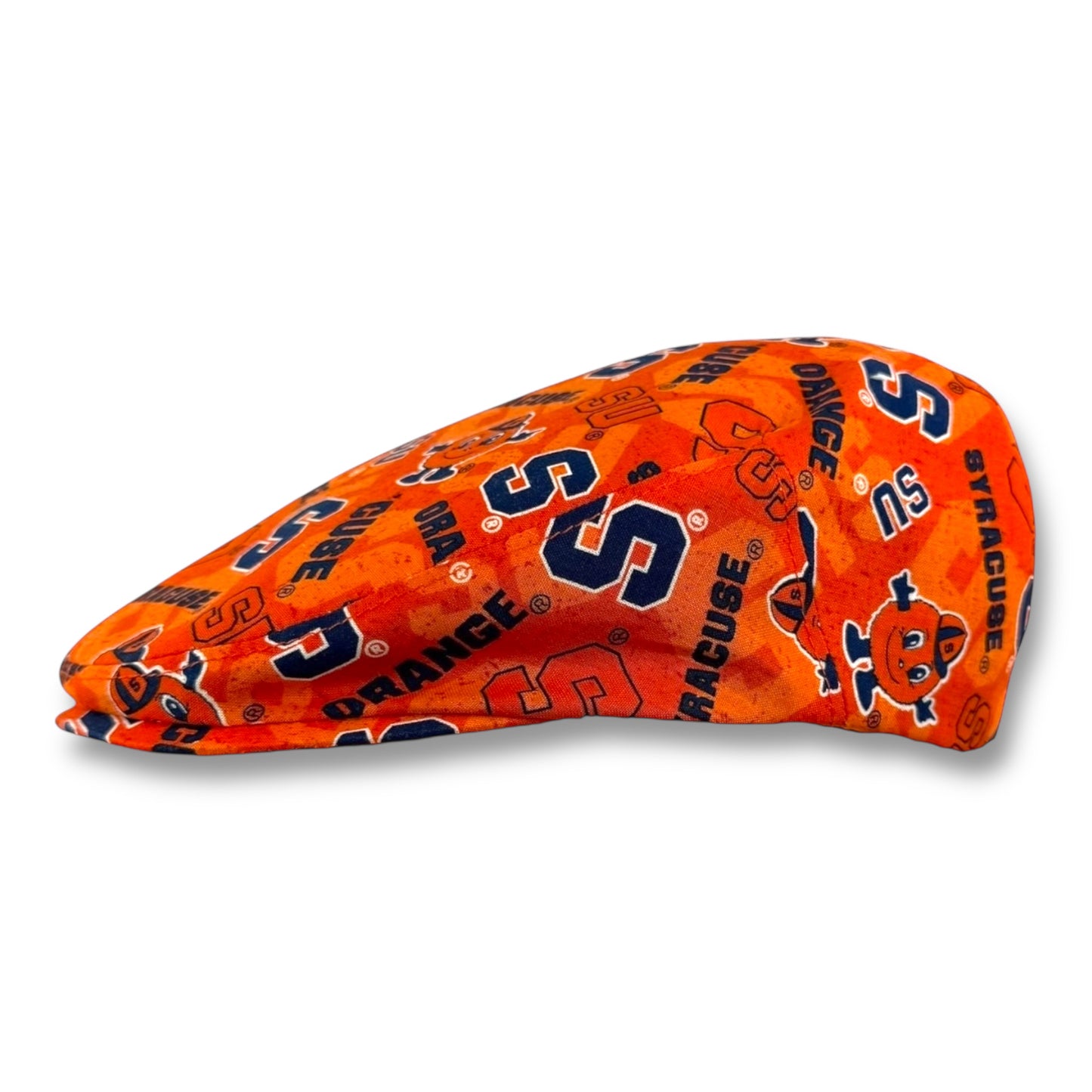 Custom Made Jeff Cap Handmade in Syracuse University Print Fabric