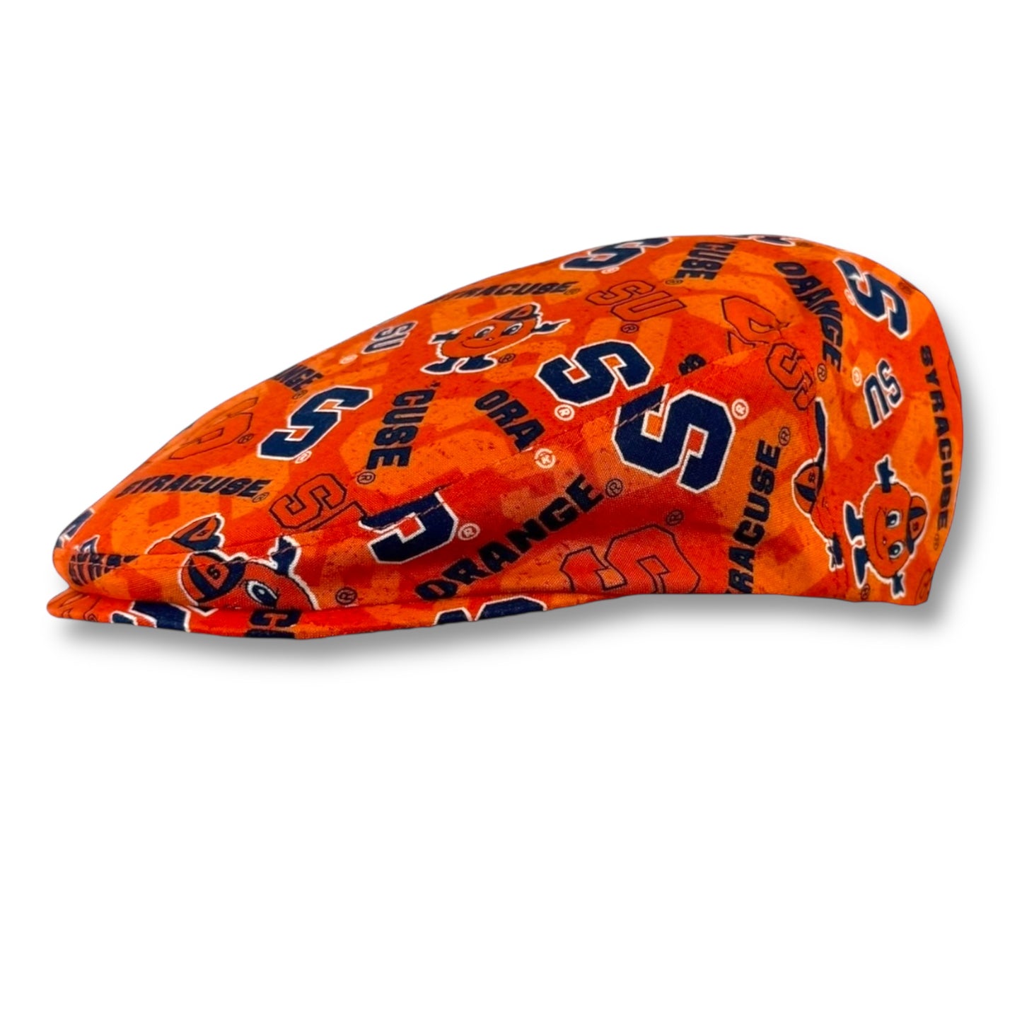 Custom Made Jeff Cap Handmade in Syracuse University Print Fabric