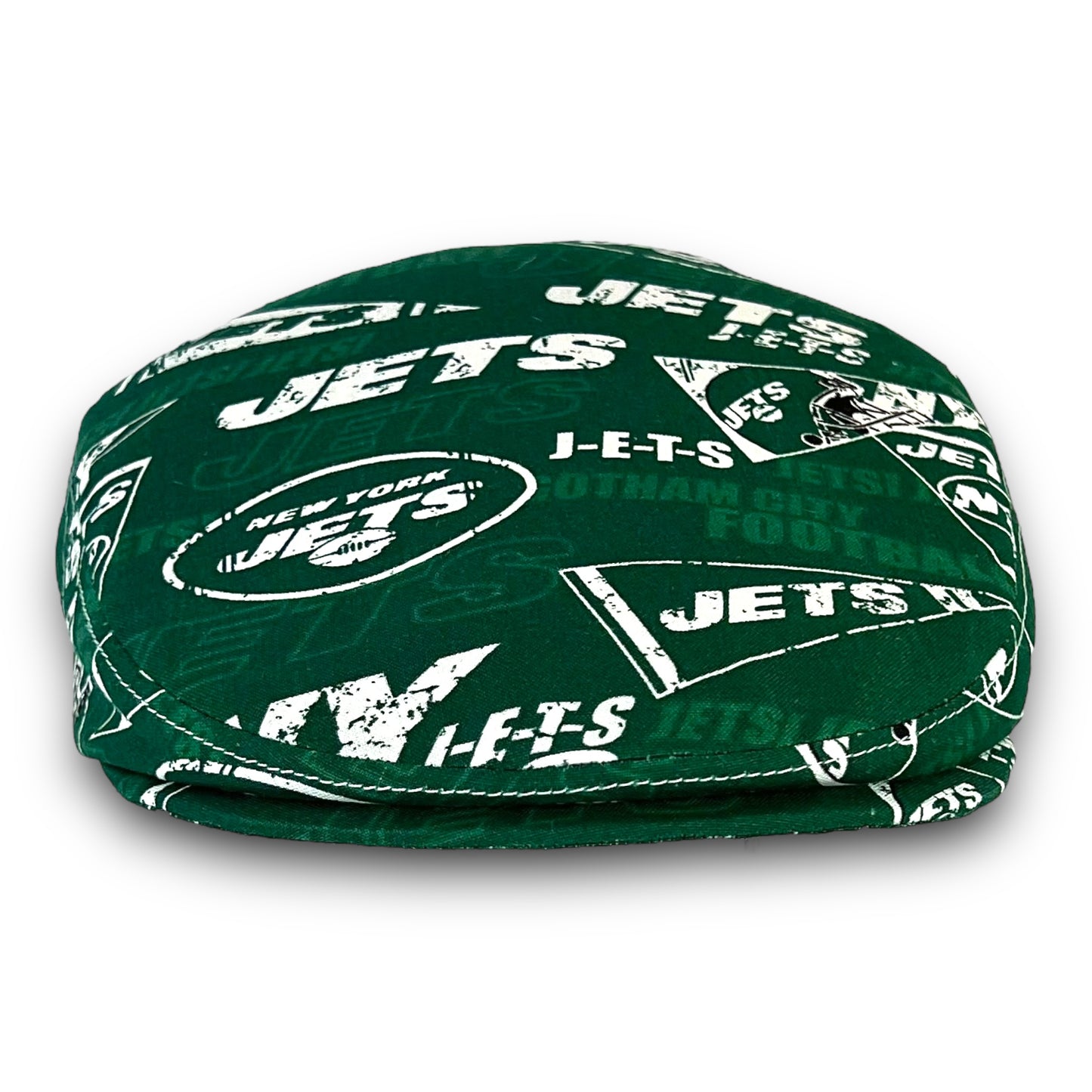 Custom Handmade Jeff Cap in NY New York Jets Logo Print Fabric