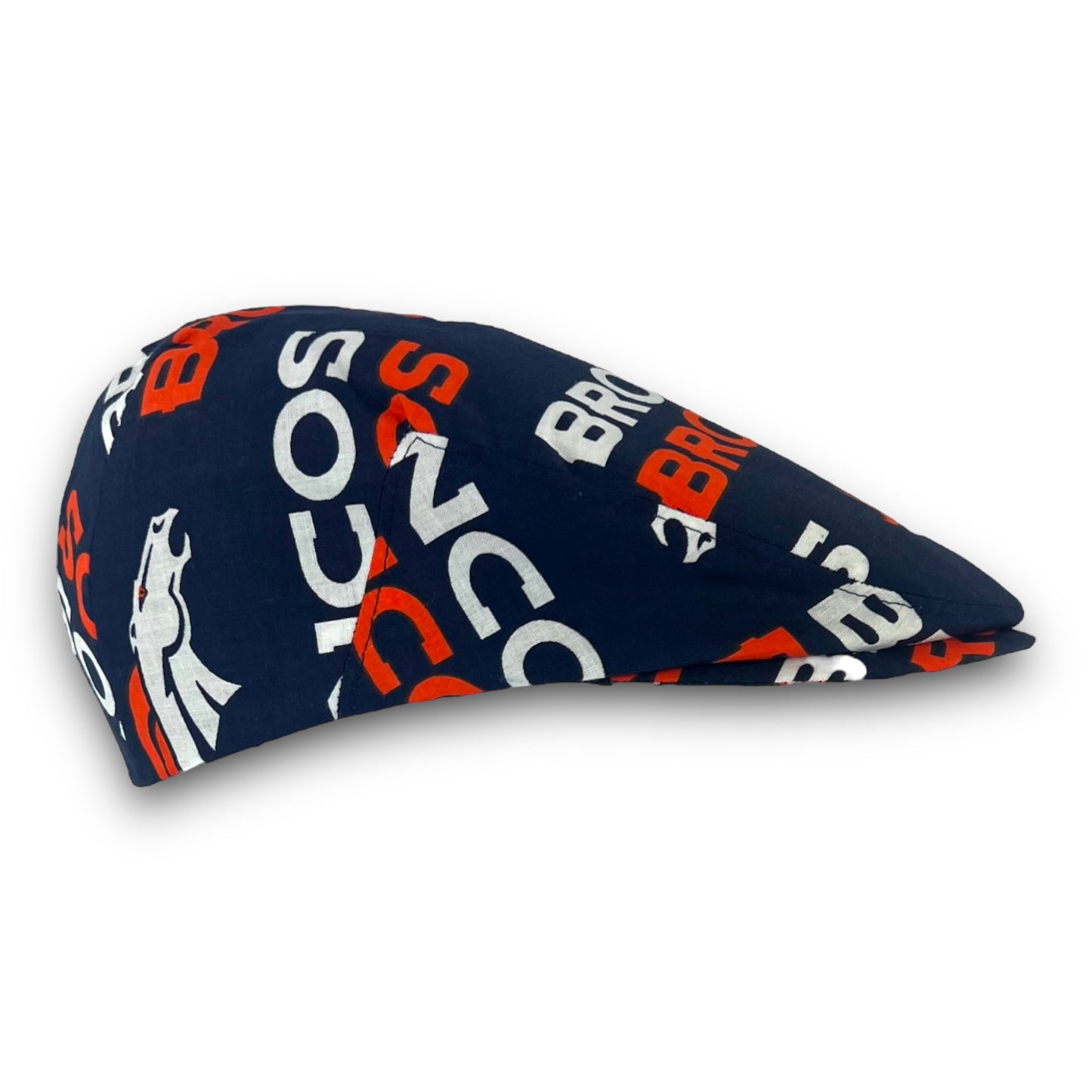 Custom Handmade Jeff Cap in Denver Broncos Logo Print Fabric