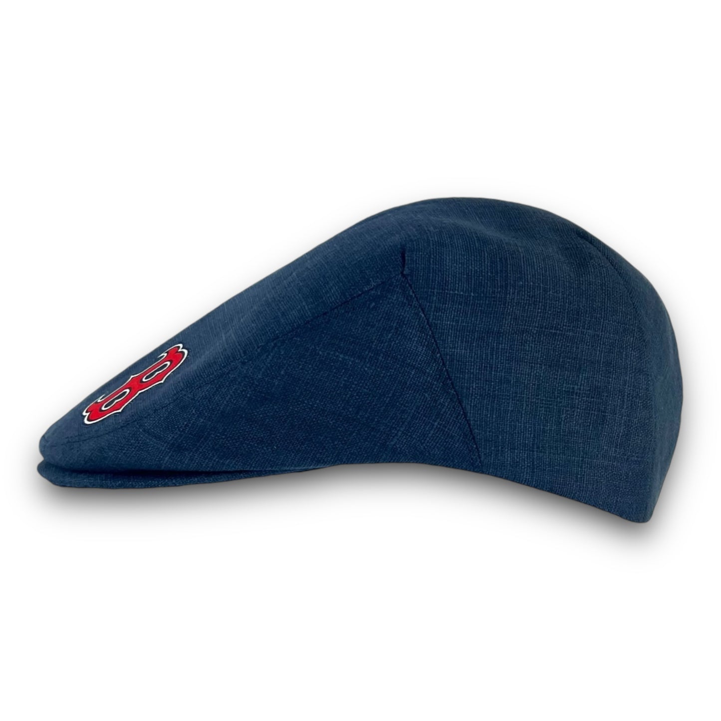 Custom Handmade Dark Navy Linen Driving cap