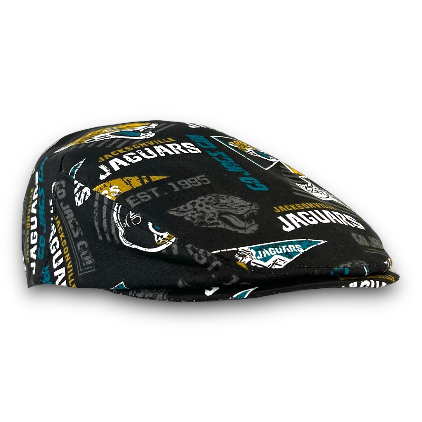 Custom Handmade Jeff Cap in Jacksonville Jaguars Print Fabric