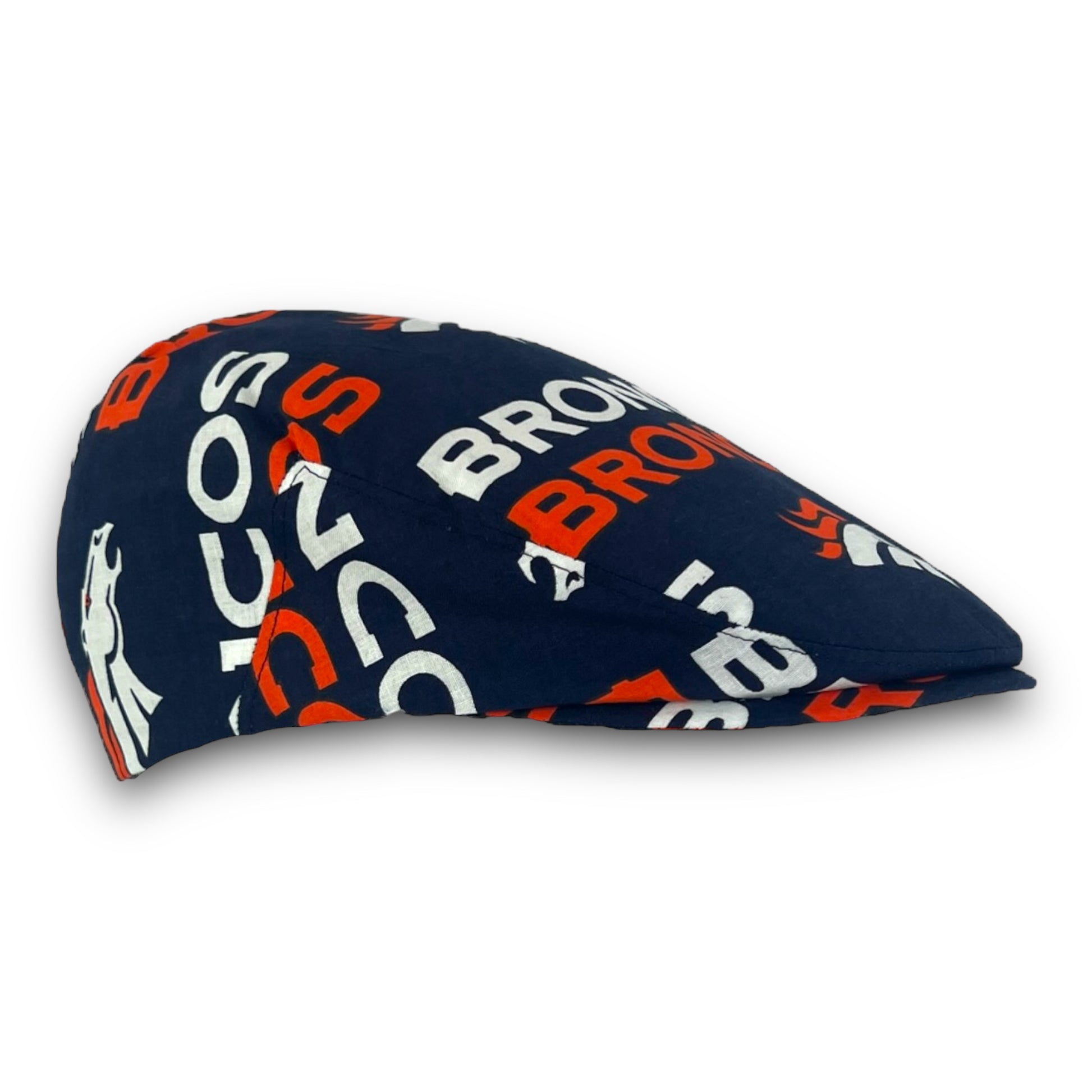Custom Handmade Jeff Cap in Denver Broncos Logo Print Fabric