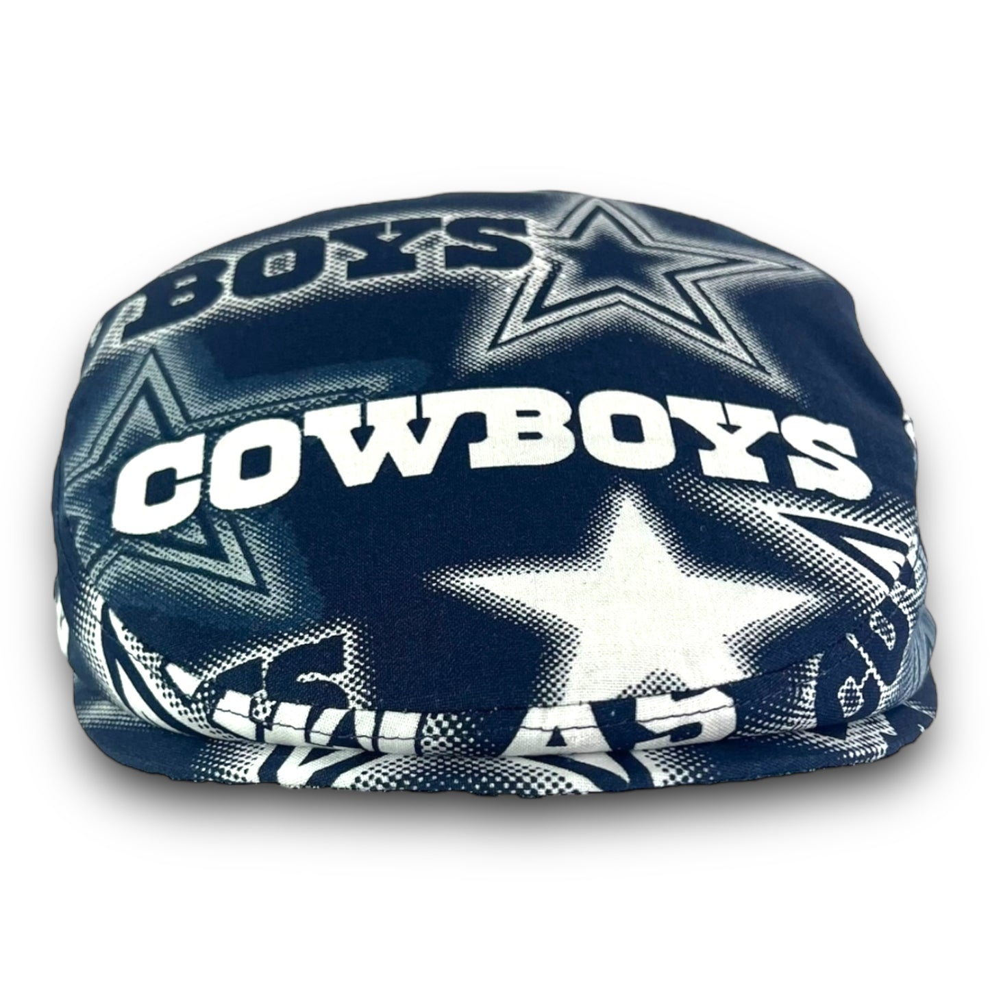 Custom Made Jeff Cap Handmade in Dallas Cowboys Dot Print Fabric