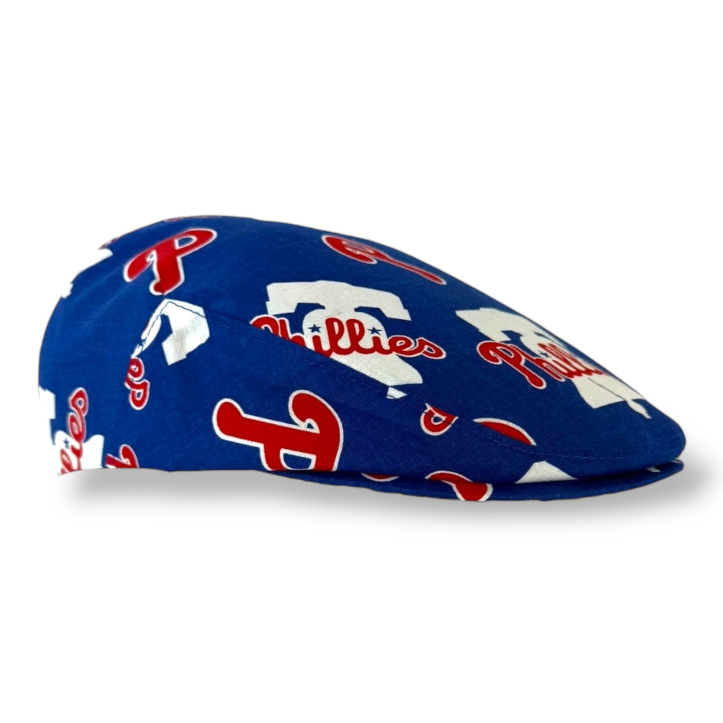 Custom Made Jeff Cap Handmade in Philadelphia Phillies Print Fabric