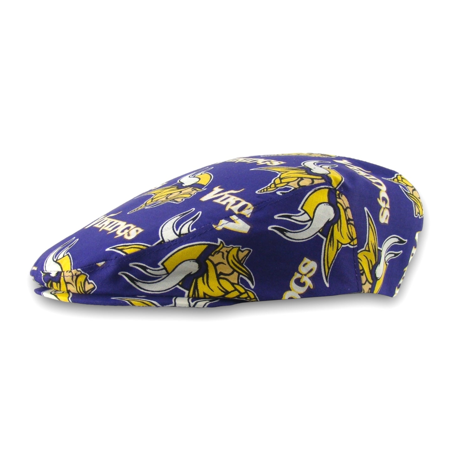 Custom Made Jeff Cap Handmade Minnesota Vikings Logo Print Fabric