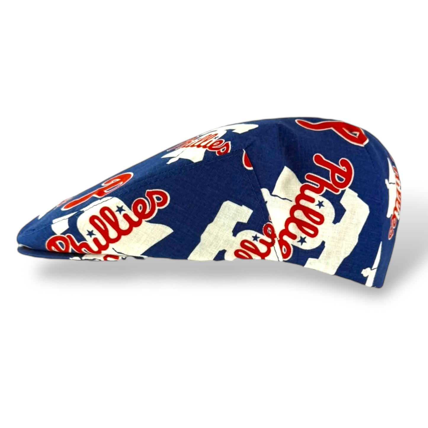 Custom Made Jeff Cap Handmade in Philadelphia Phillies Print Fabric