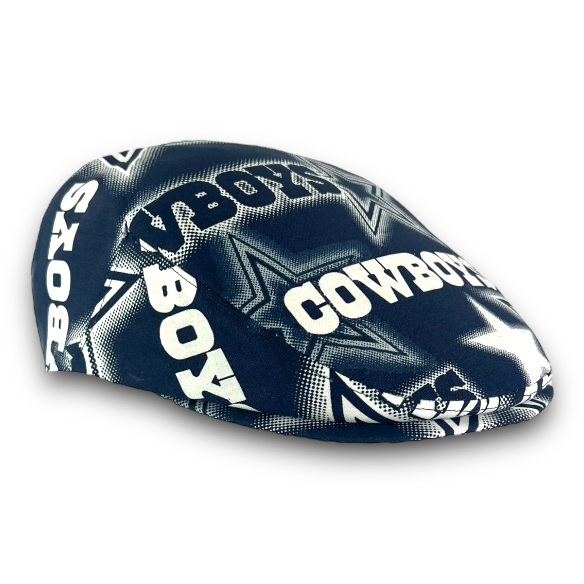 Custom Made Jeff Cap Handmade in Dallas Cowboys Dot Print Fabric Sookie s Hat Shop