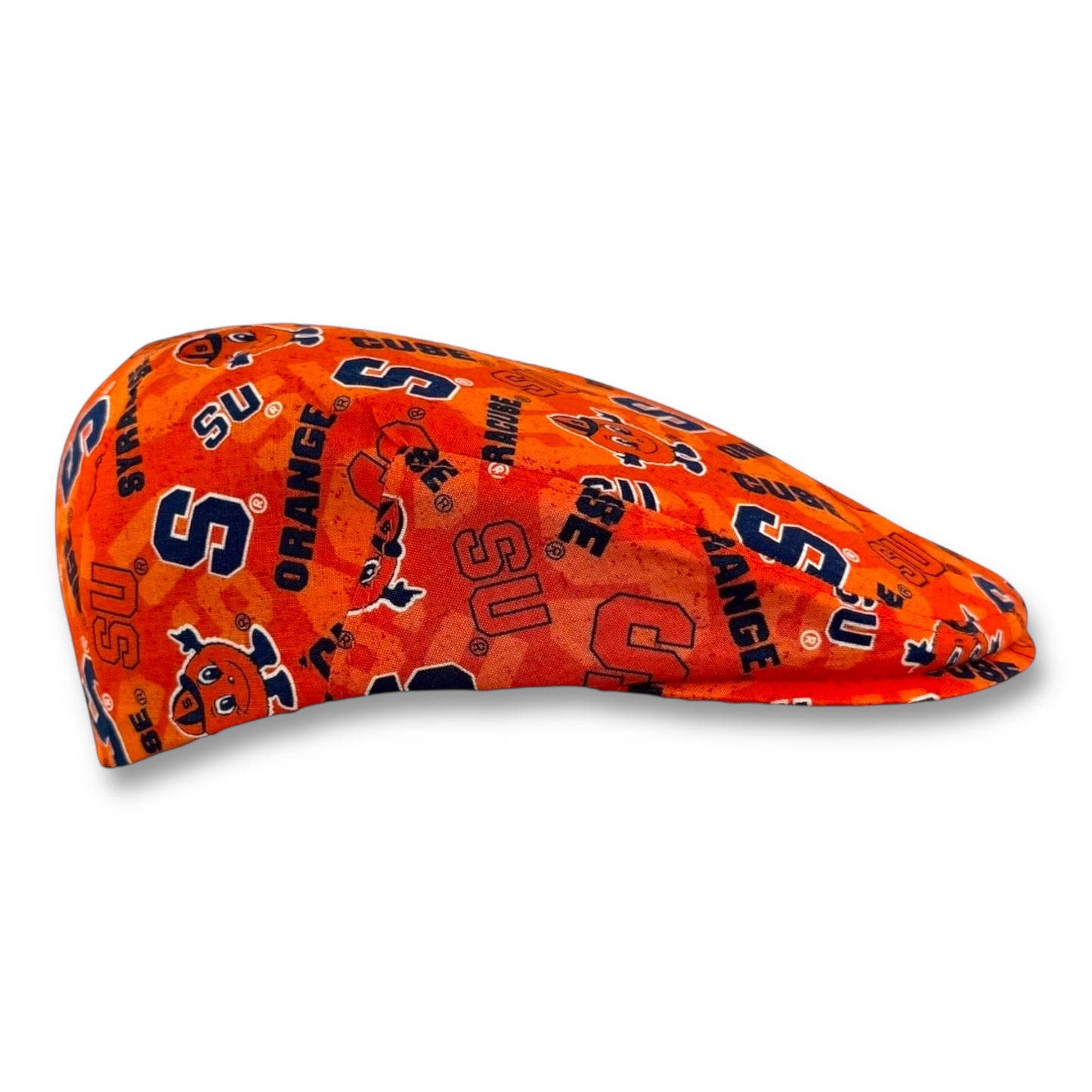 Custom Made Jeff Cap Handmade in Syracuse University Print Fabric