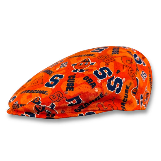 Custom Made Jeff Cap Handmade in Syracuse University Print Fabric