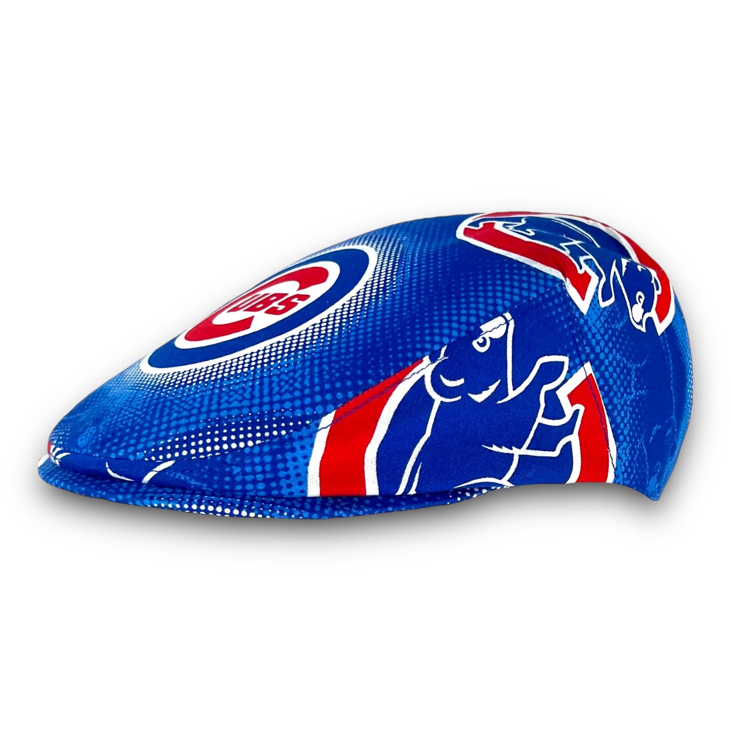 Custom Handmade Jeff Cap in Chicago Cubs Print Fabric