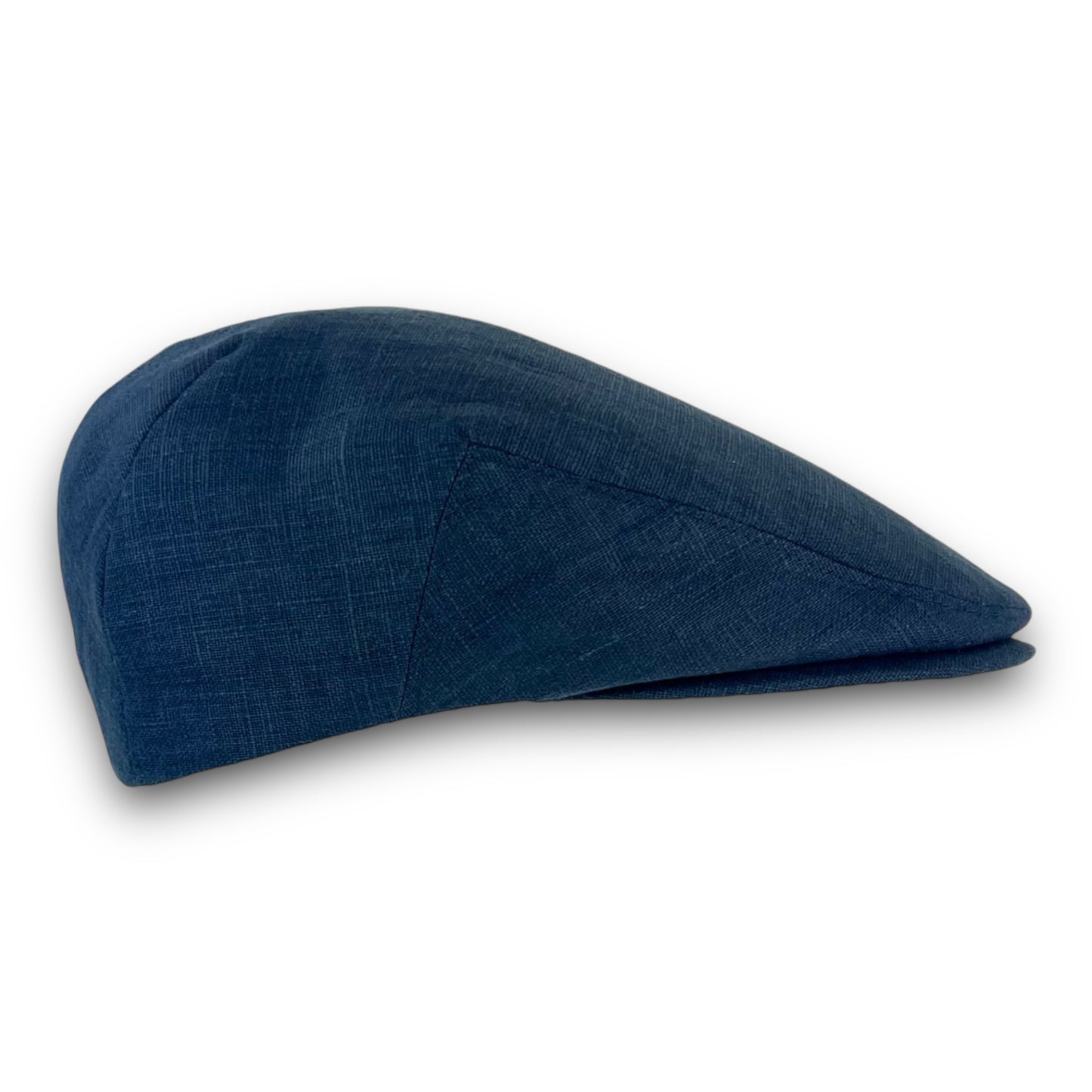 Custom Handmade Dark Navy Linen Driving cap