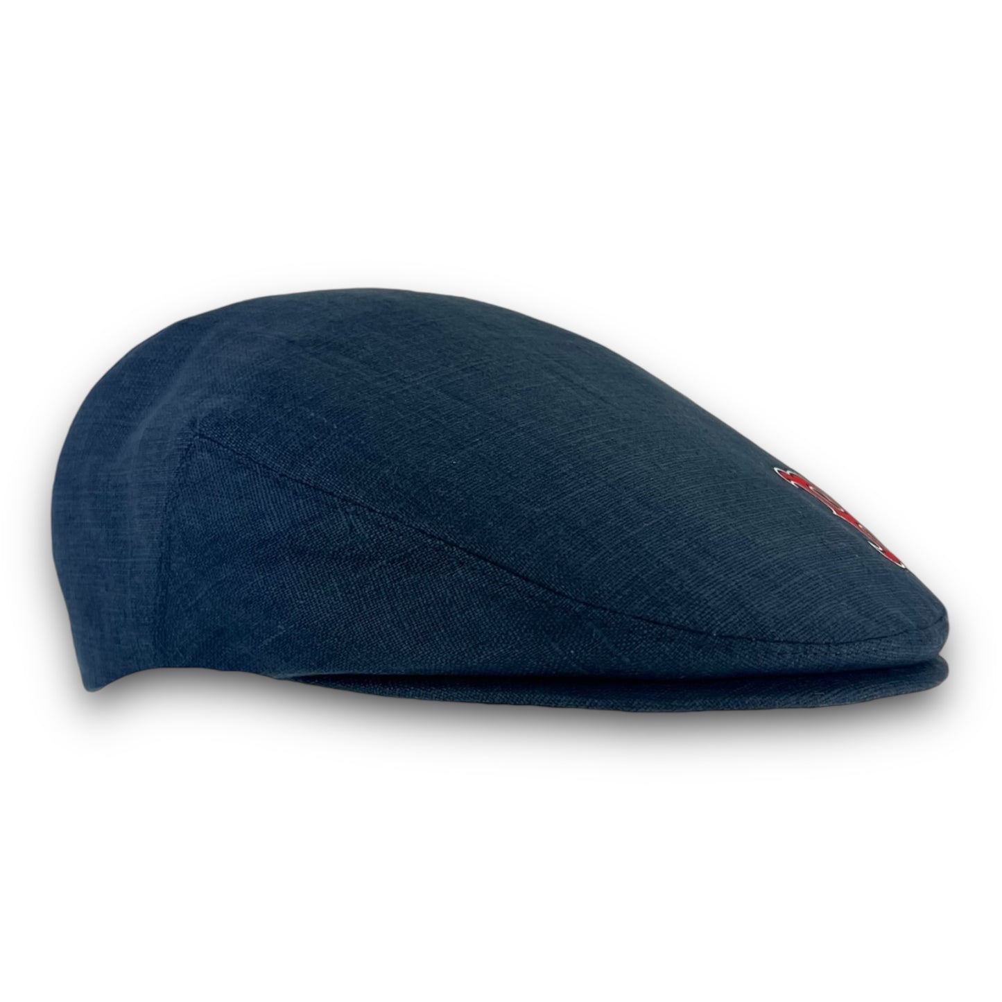 Custom Handmade Dark Navy Linen Driving cap