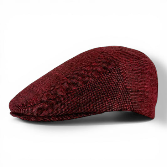 Custom Handmade Red/Black 2-tone Raw Silk Matka Jeff Cap (Copy)