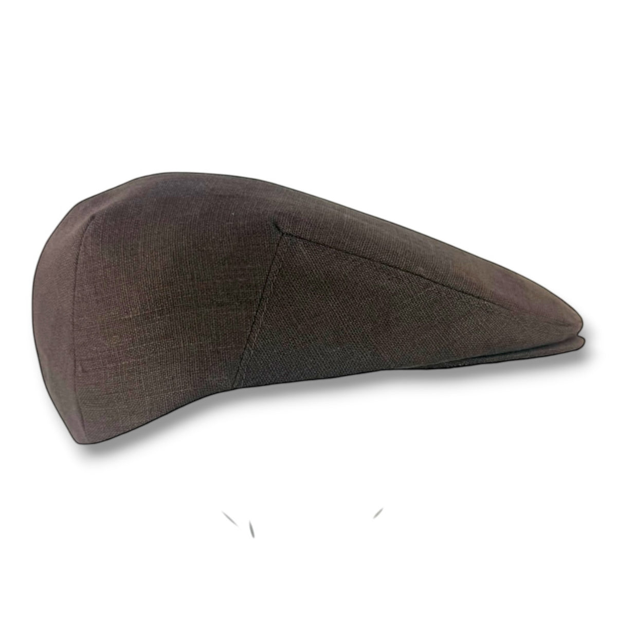 Custom Handmade  Dark Chocolate Brown Linen Flat Jeff Cap, Ivy Cap, Driving Cap for Men, Women, and Children