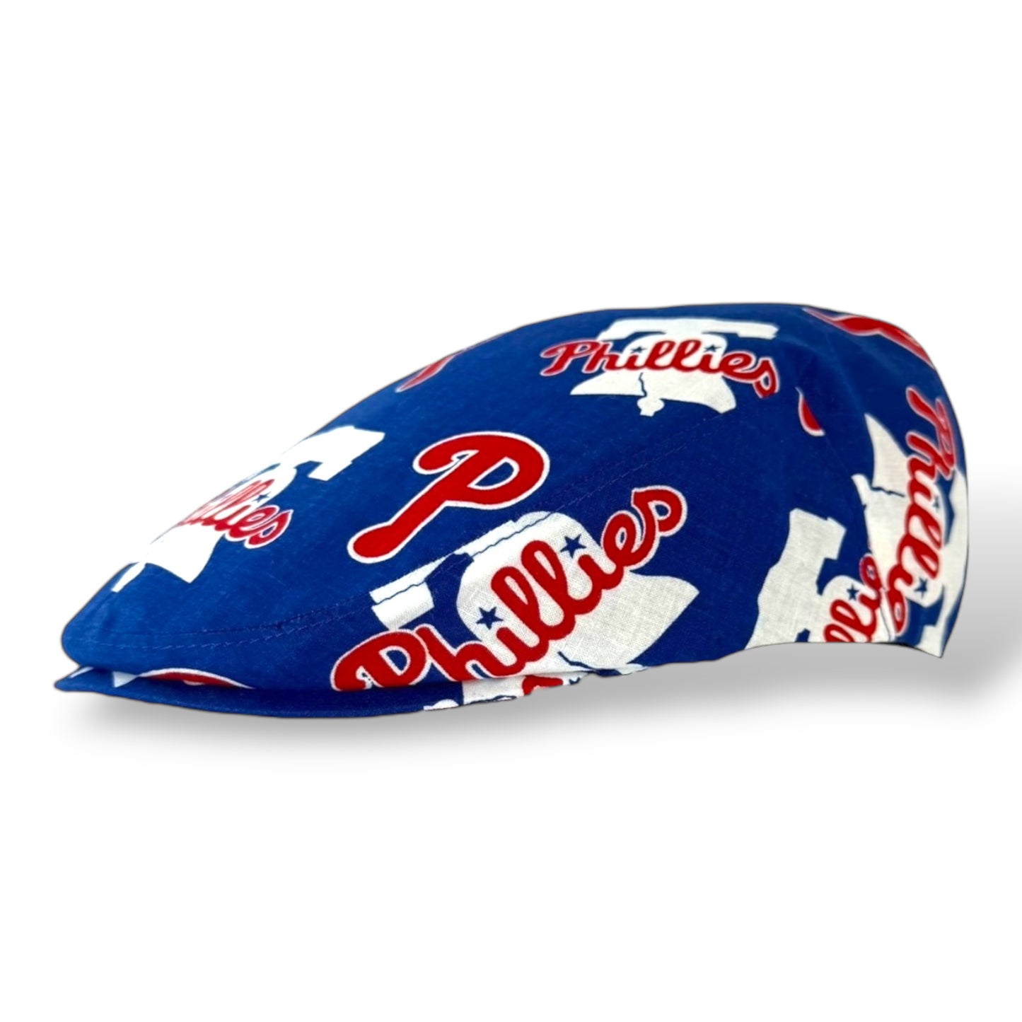 Custom Made Jeff Cap Handmade in Philadelphia Phillies Print Fabric