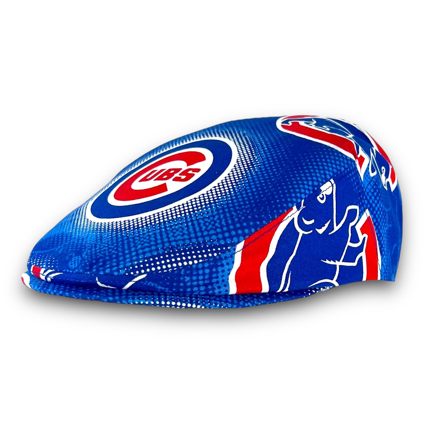 Custom Handmade Jeff Cap in Chicago Cubs Print Fabric