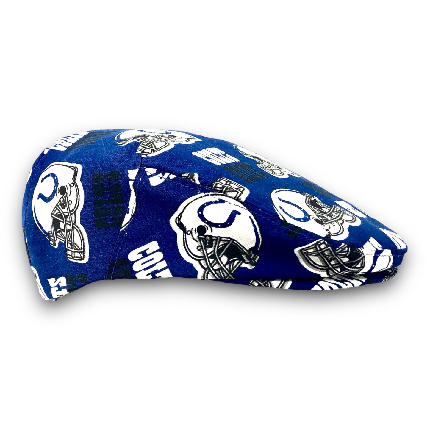 Custom Handmade Jeff Cap in Indianapolis Colts Print Fabric