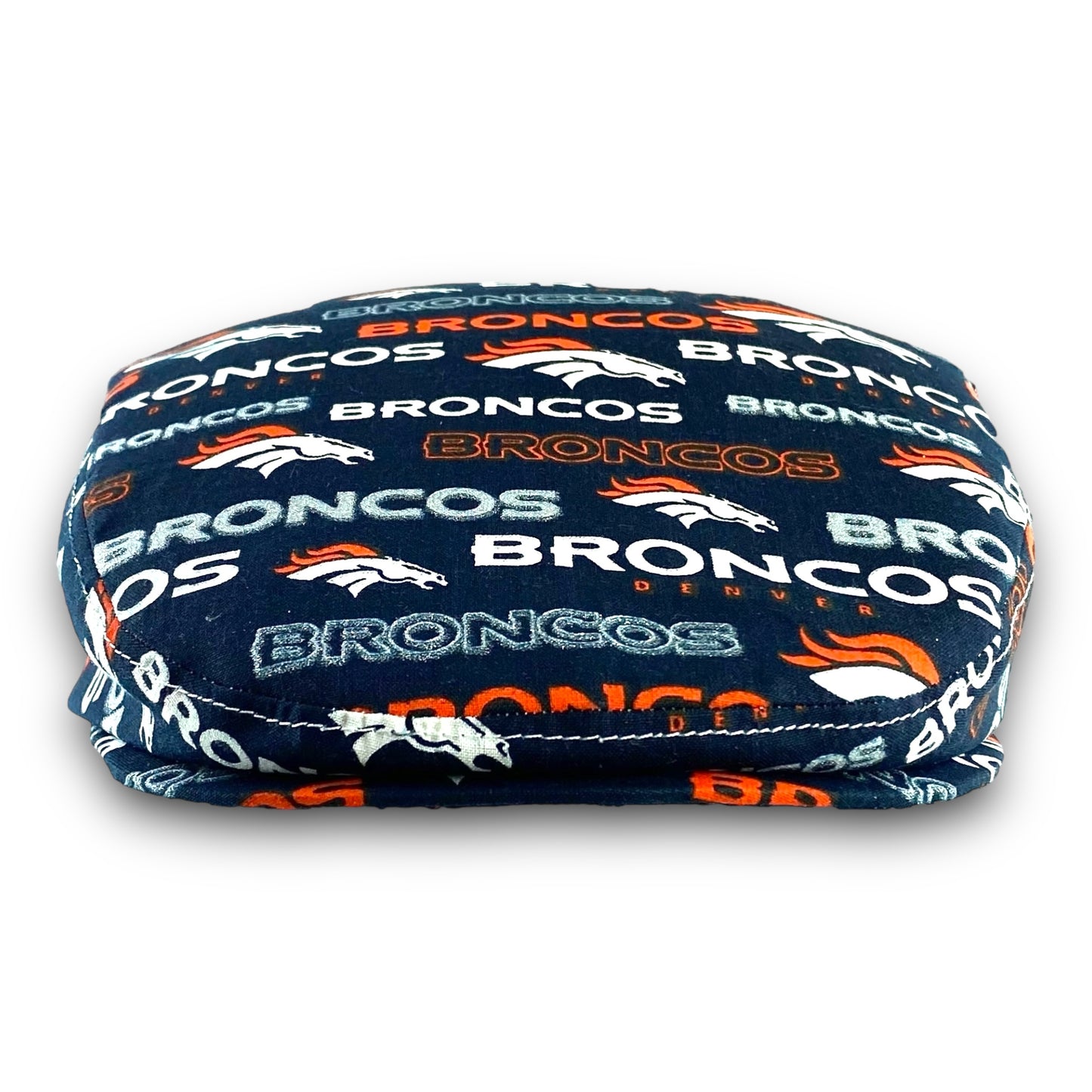 Custom Handmade Jeff Cap in Denver Broncos Glitter Logo Print Fabric