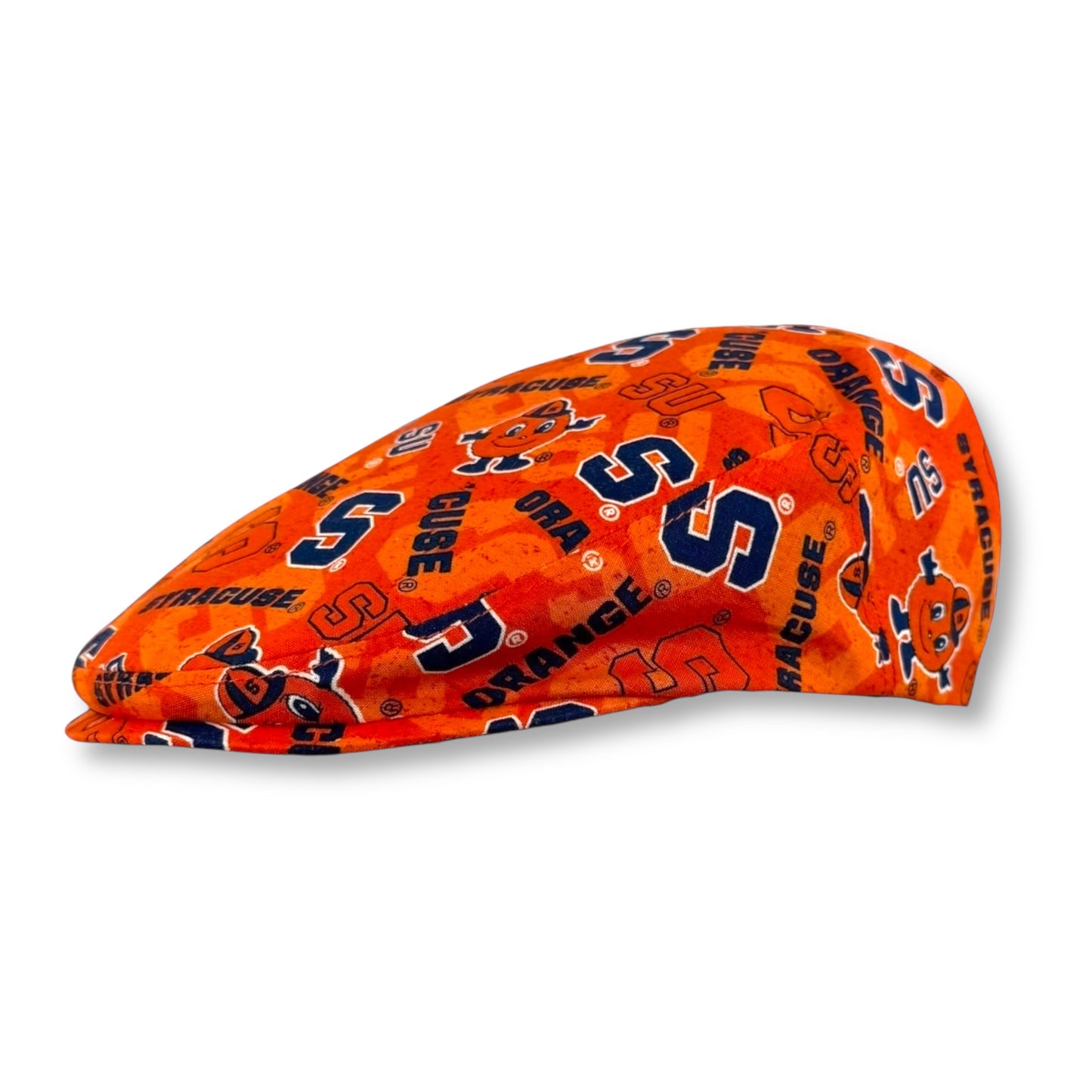 Custom Made Jeff Cap Handmade in Syracuse University Print Fabric