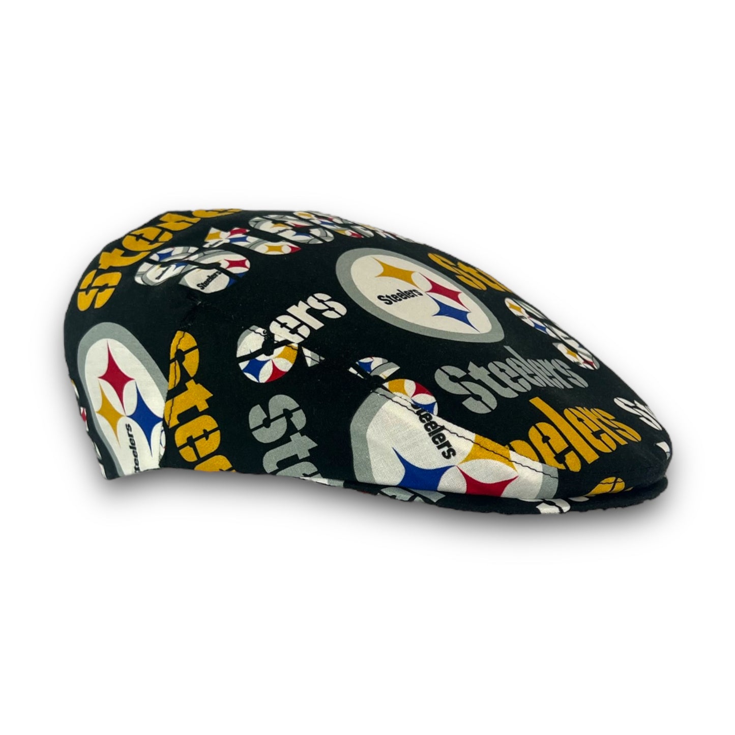 Custom Handmade Jeff Cap in Pittsburgh Steelers Logo Print Fabric