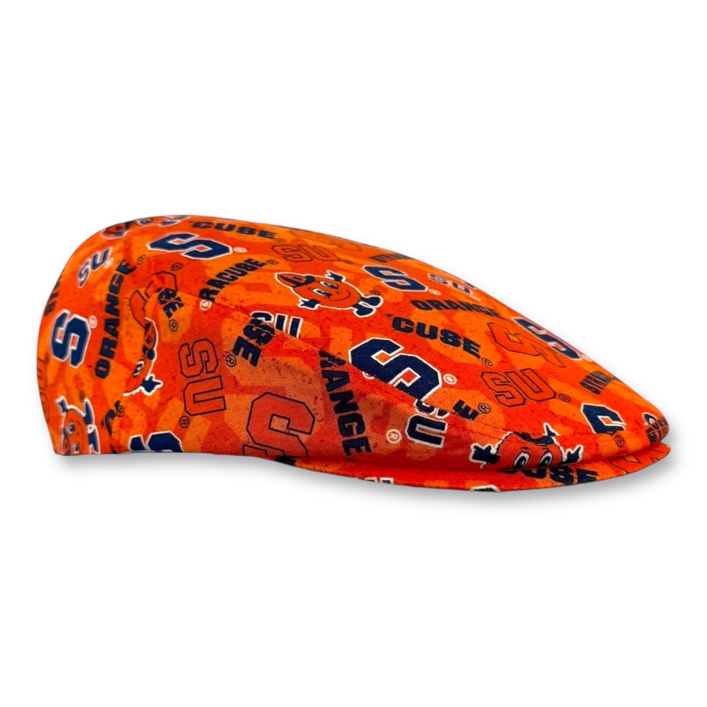 Custom Made Jeff Cap Handmade in Syracuse University Print Fabric