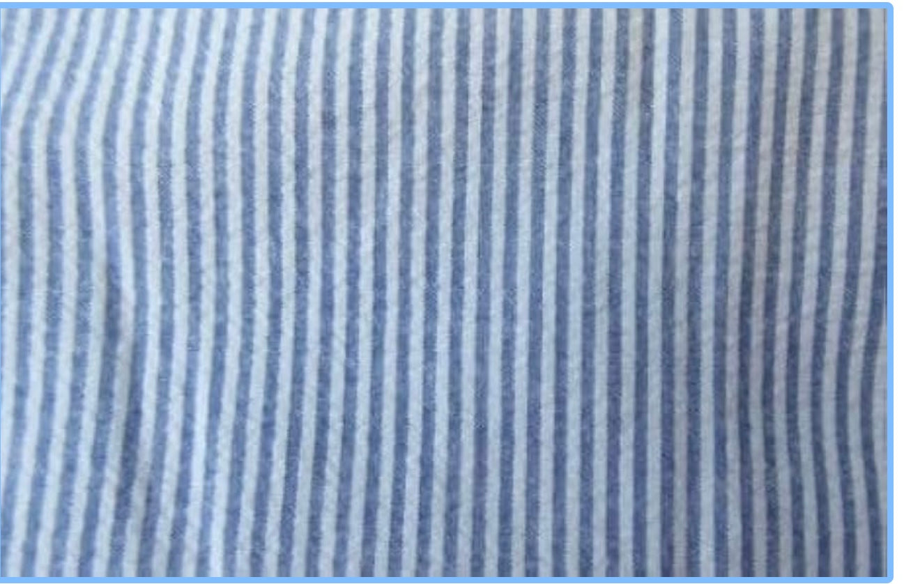 Custom Made Jeff Cap Handmade in Royal & White 100% Cotton Seersucker Fabric