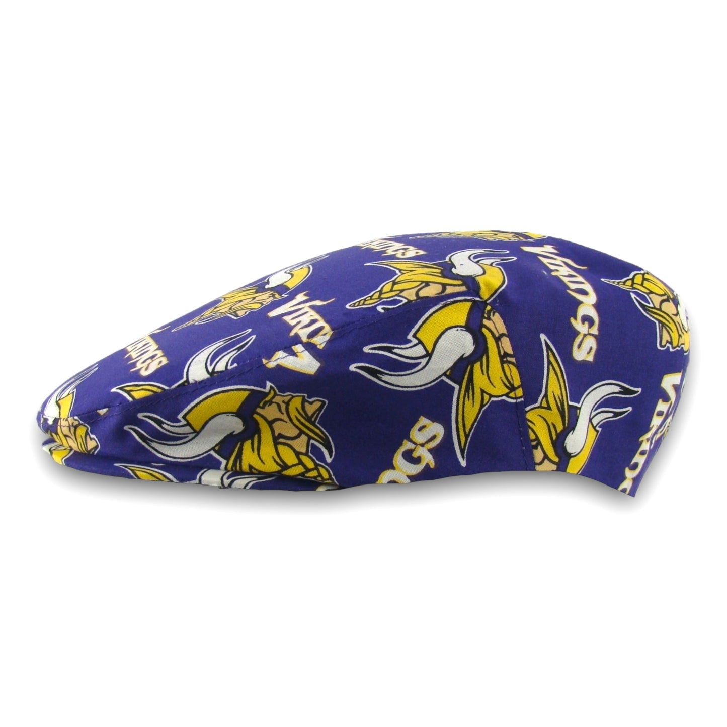 Custom Made Jeff Cap Handmade Minnesota Vikings Logo Print Fabric