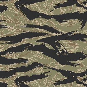 Custom Handmade Flat Cap in Custom-printed Vietnam Tiger Stripe Cotton Camouflage Fabric